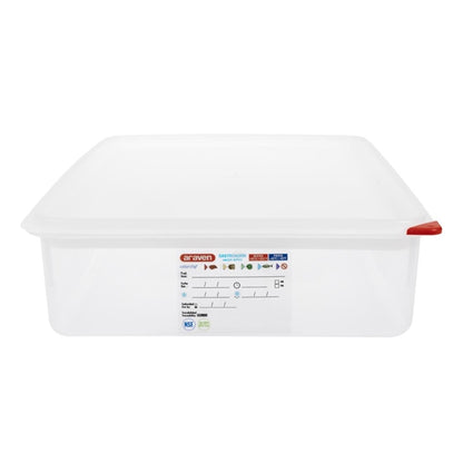 Araven Polypropylene 1/1 Gastronorm Food Containers 13.7Ltr with Lid (4 Pack) gl260