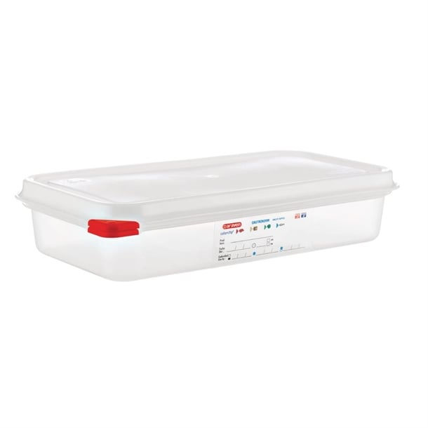 Araven Polypropylene 1/3 Gastronorm Food Containers 2.5Ltr (4 Pack) gl262