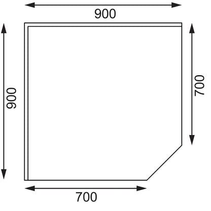 Vogue Stainless Steel Corner Table 700mm gl278