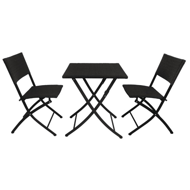 Bolero PE Wicker Folding Chair Set (2 Pack) gl303