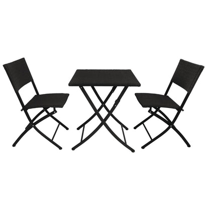Bolero PE Wicker Folding Chair Set (2 Pack) gl303
