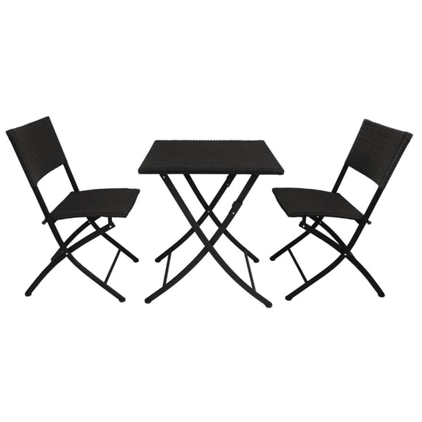 Bolero PE Wicker Folding Chair Set (2 Pack) gl303