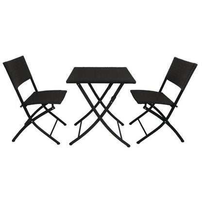 Bolero PE Wicker Folding Chair Set (2 Pack) gl303