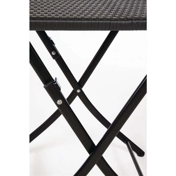 Bolero Square PE Wicker Folding Table Black 600mm gl302