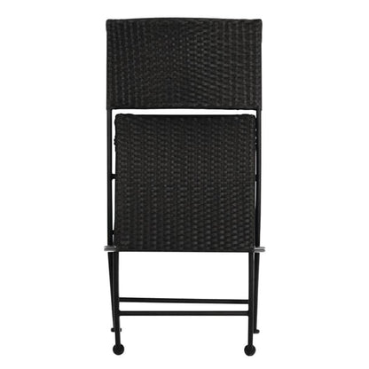 Bolero PE Wicker Folding Chair Set (2 Pack) gl303