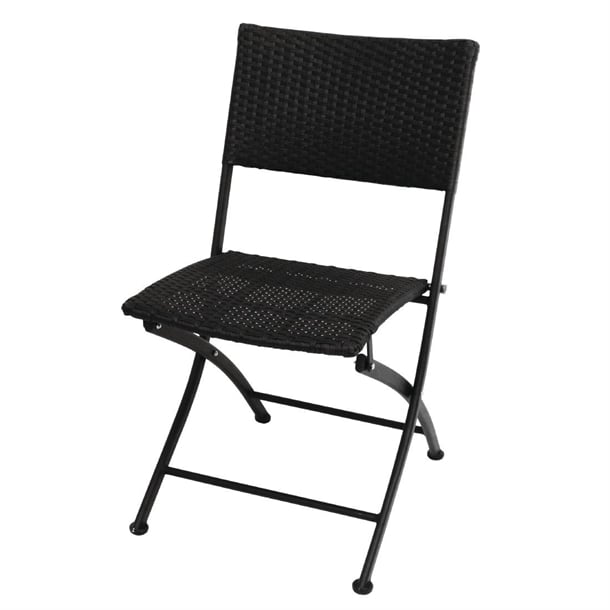 Bolero PE Wicker Folding Chair Set (2 Pack) gl303