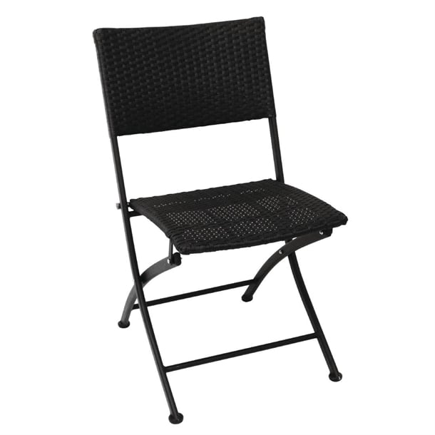 Bolero PE Wicker Folding Chair Set (2 Pack) gl303