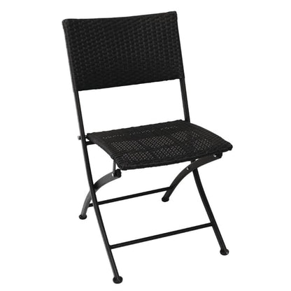 Bolero PE Wicker Folding Chair Set (2 Pack) gl303