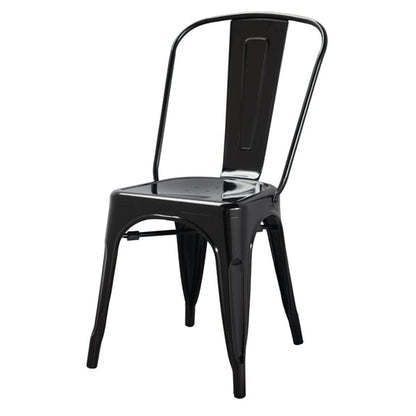 Bolero Bistro Steel Side Chairs Black (4 Pack) gl331