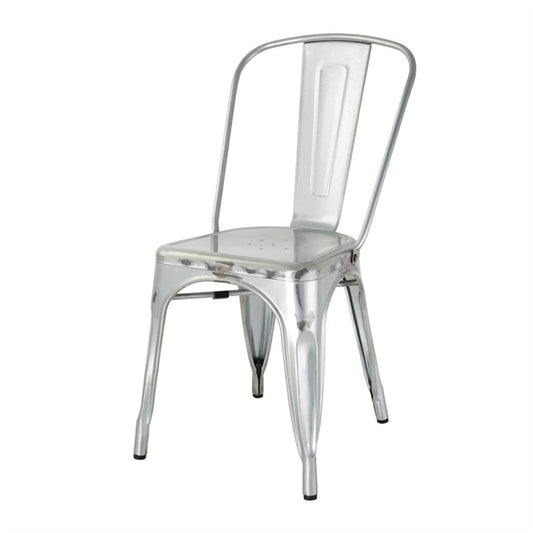 Bolero Bistro Galvanised Steel Side Chairs (4 Pack) gl338