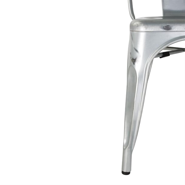Bolero Bistro Galvanised Steel Side Chairs (4 Pack) gl338