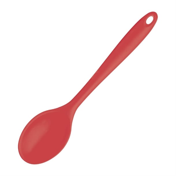 Vogue Silicone Cooking Spoon Red 27cm gl350
