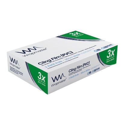 Wrapmaster Compact PVC Cling Film Refill 300mm x 225m (3 Pack) gl385