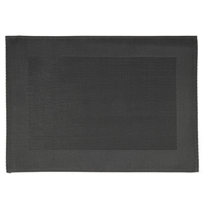 APS PVC Placemat Fine Band Frame Black (6 Pack) gl610