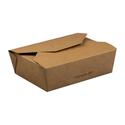 Vegware Compostable Paperboard Food Boxes No.5 1050ml / 37oz (150 Pack) gl859