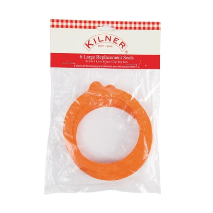 Kilner Spare Rubber Seals for Clip Top Jars 3Ltr (6 Pack) gl883