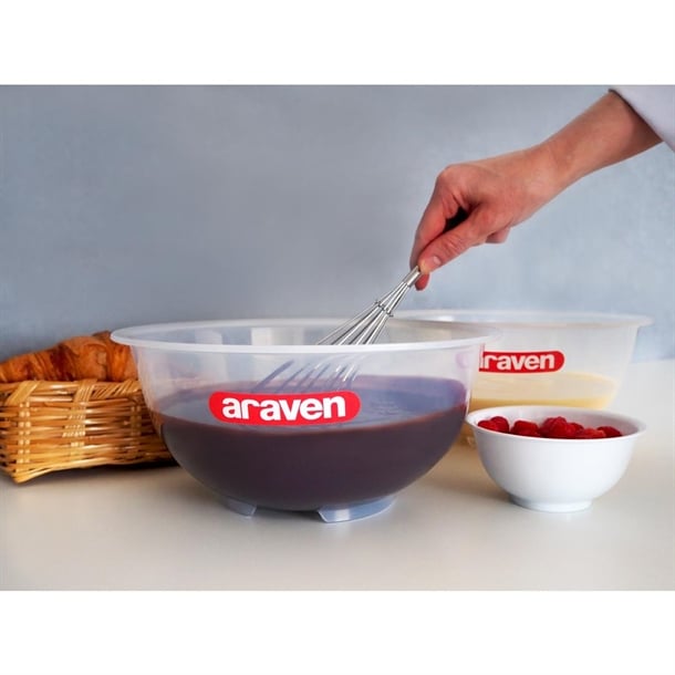 Araven Polypropylene Mixing Bowl Transparent 11Ltr gl979