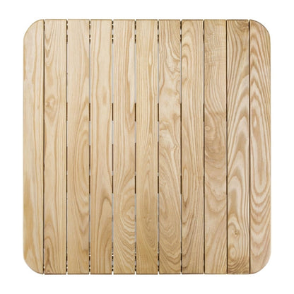Bolero Square Ash and Aluminium Table 700mm gl982