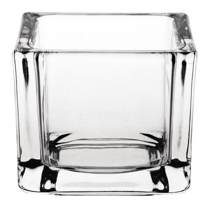 Olympia Glasses Tealight Holders Square Clear (6 Pack) gm224