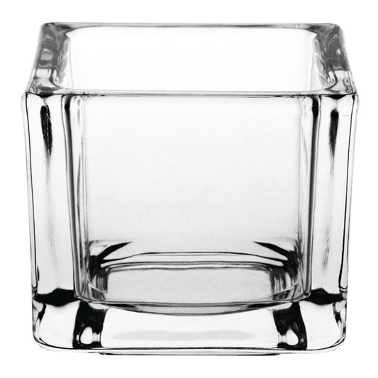 Olympia Glasses Tealight Holders Square Clear (6 Pack) gm224
