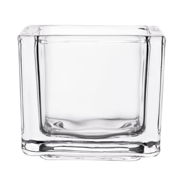 Olympia Glasses Tealight Holders Square Clear (6 Pack) gm224