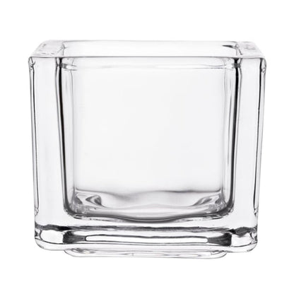 Olympia Glasses Tealight Holders Square Clear (6 Pack) gm224