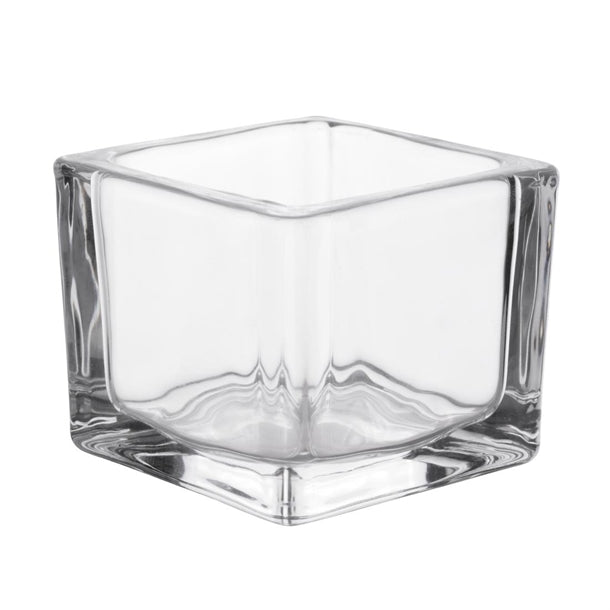 Olympia Glasses Tealight Holders Square Clear (6 Pack) gm224