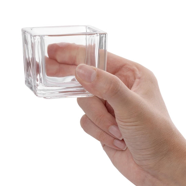 Olympia Glasses Tealight Holders Square Clear (6 Pack) gm224