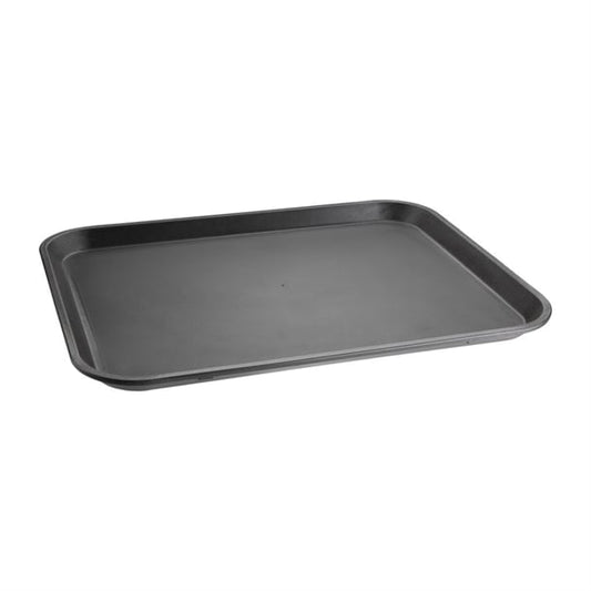 Olympia Kristallon Polypropylene Rectangular Non-Slip Tray Black p_gm238