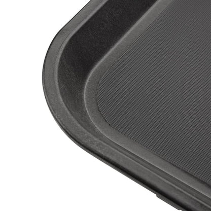 Olympia Kristallon Polypropylene Rectangular Non-Slip Tray Black p_gm238