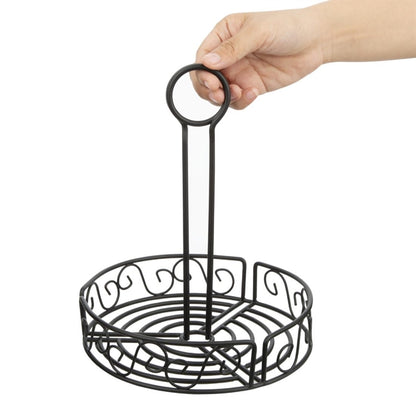 Olympia Wire Condiment Holder Black gm245