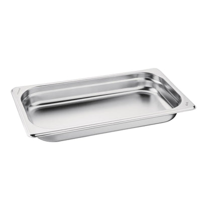 Vogue Stainless Steel 1/3 GN Pan 40mm gm311