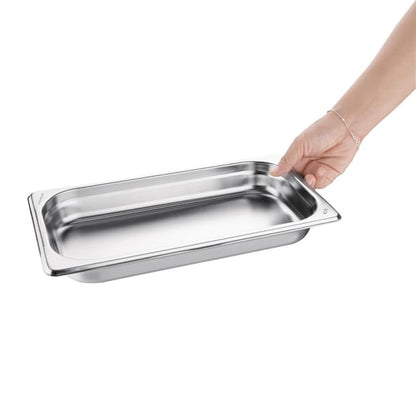Vogue Stainless Steel 1/3 GN Pan 40mm gm311