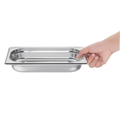 Vogue Stainless Steel 1/4 Gastronorm Tray 40mm gm313