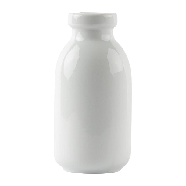 Olympia Whiteware White Mini Milk Bottles 145ml (12 Pack) gm368