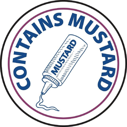 Vogue Food Allergen Label Mustard (1000 Pack) gm806
