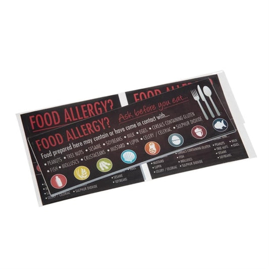 Food Allergen Window and Wall Stickers (8 Pack) gm818