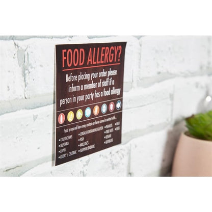 Food Allergen Window and Wall Stickers (8 Pack) gm818