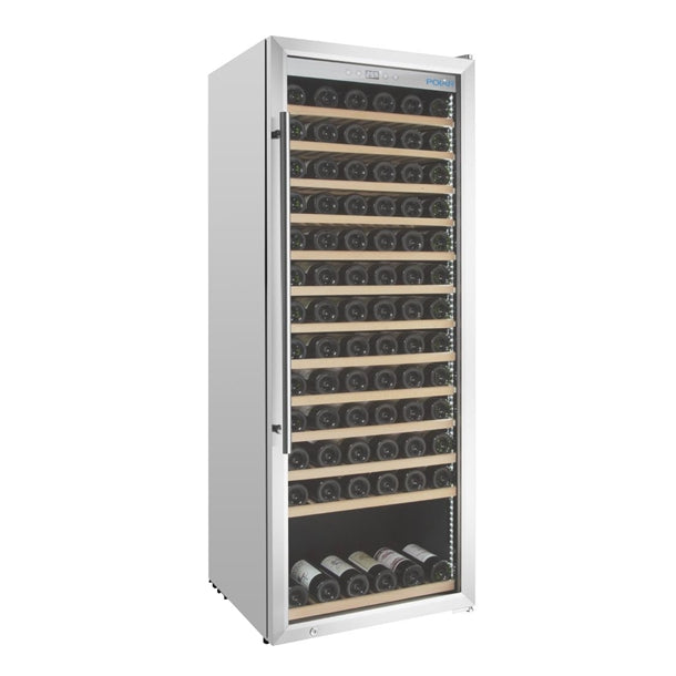 Polar G-Series Single Zone Wine Fridge Stainless Steel 118 bottles gm888