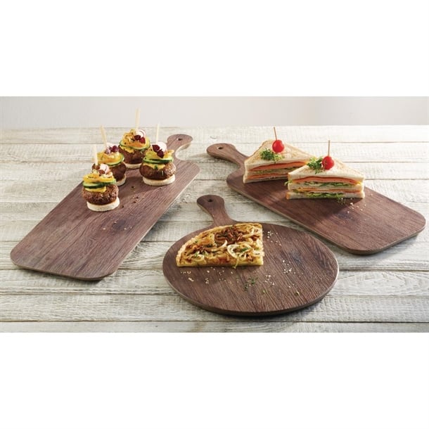 APS Oak Effect Round Handled Pizza Paddle Board 300mm gn560
