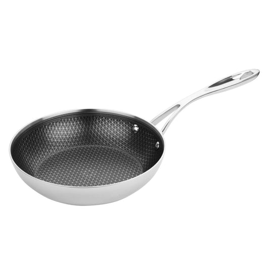 Vogue Tri-Shield Stainless Steel Frying Pan with Clad Coating 20cm gp187