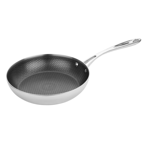 Vogue Tri-Shield Stainless Steel Frying Pan with Clad Coating 24cm gp188