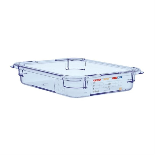 Araven ABS Food Storage Container Blue GN 1/2 65mm gp583