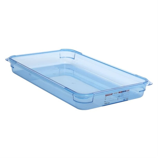 Araven ABS Food Storage Container Blue GN 1/1 65mm gp588