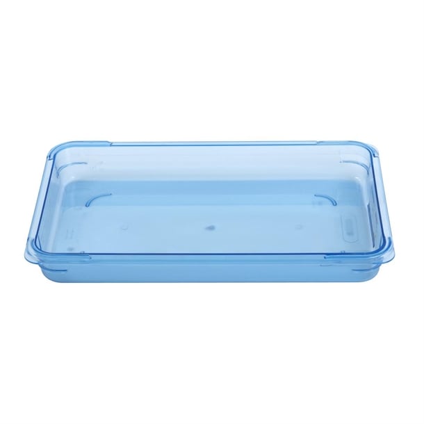Araven ABS Food Storage Container Blue GN 1/1 65mm gp588