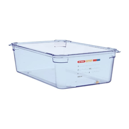 Araven ABS Food Storage Container Blue GN 1/1 150mm gp590