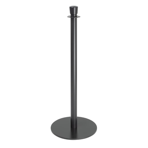 Bolero Flat Base Barrier Posts Black (2 Pack) gp638
