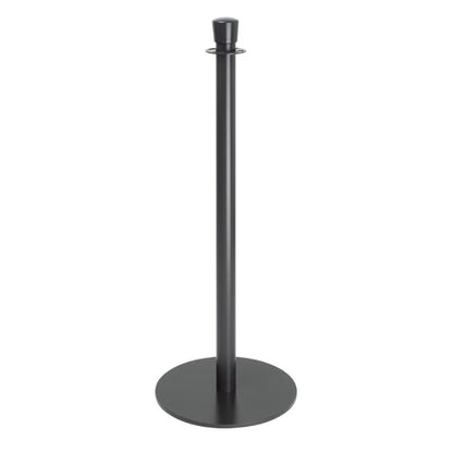 Bolero Flat Base Barrier Posts Black (2 Pack) gp638