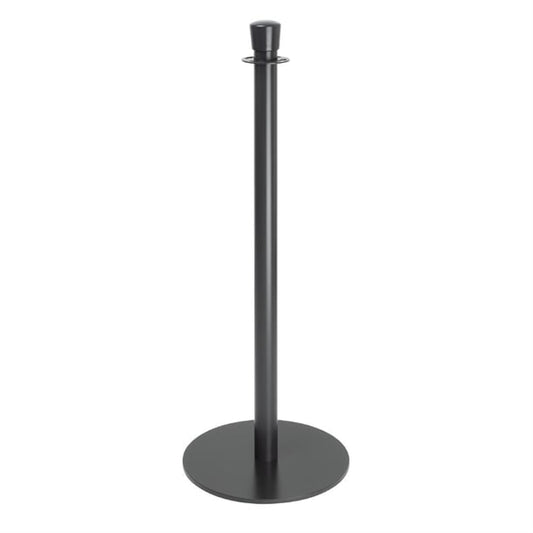 Bolero Flat Base Barrier Posts Black (2 Pack) gp638