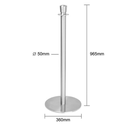 Bolero Flat Base Barrier Posts Brushed Stainless Steel (2 Pack) gp639